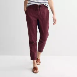 Women's Sonoma Goods For Life® Zip Hem Core Utility Jogger Pants -Sonoma Goods For Life Shop 6857460 Red Silk