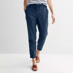 Women's Sonoma Goods For Life® Zip Hem Core Utility Jogger Pants -Sonoma Goods For Life Shop 6857460 Seattle Navy