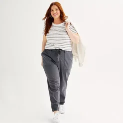 Plus Size Sonoma Goods For Life® Core Utility Jogger Pants -Sonoma Goods For Life Shop 6857580 ALT3