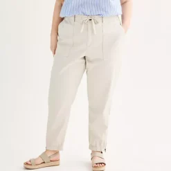 Plus Size Sonoma Goods For Life® Core Utility Jogger Pants -Sonoma Goods For Life Shop 6857580 Sand Trap