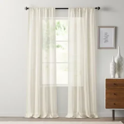Sonoma Goods For Life® Kemi Semi-Sheer Rod Pocket Set Of 2 Curtain Panels