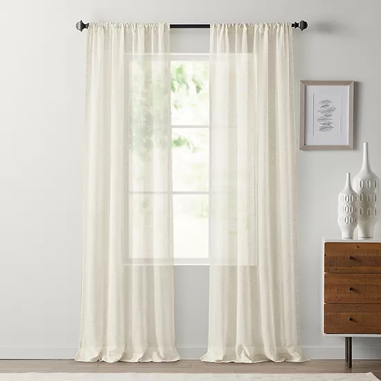 Sonoma Goods For Life® Kemi Semi-Sheer Rod Pocket Set Of 2 Curtain Panels 3 Sonoma Goods For Life® Kemi Semi-Sheer Rod Pocket Set Of 2 Curtain Panels