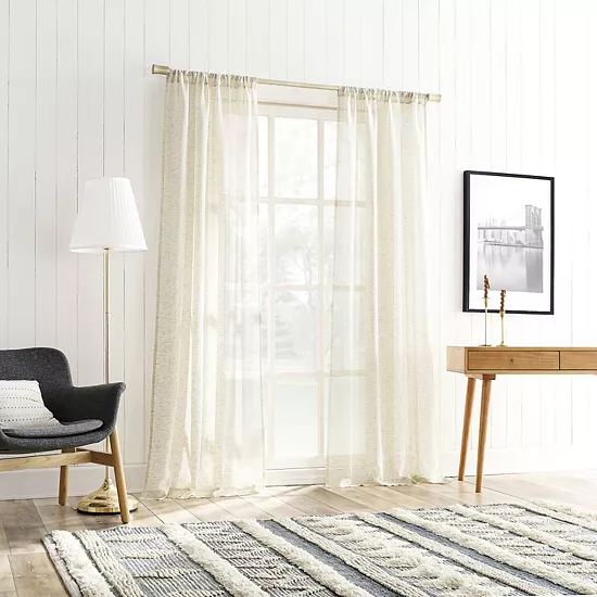 Sonoma Goods For Life® Kemi Semi-Sheer Rod Pocket Set Of 2 Curtain Panels 7 Sonoma Goods For Life® Kemi Semi-Sheer Rod Pocket Set Of 2 Curtain Panels - Image 5