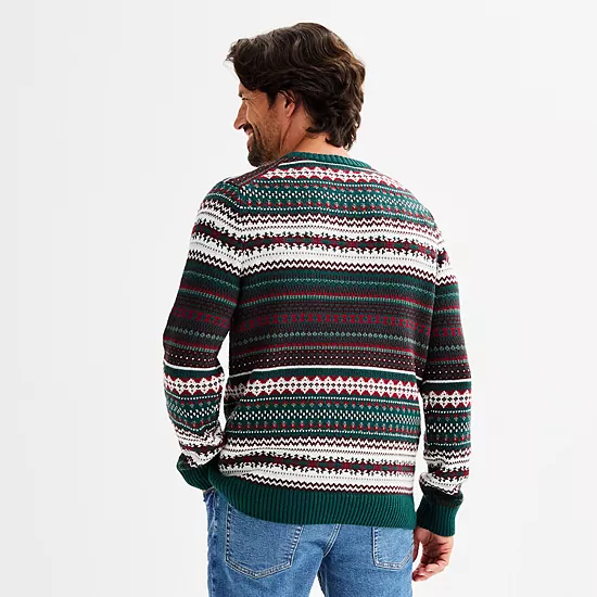 Men's Sonoma Goods For Life® Fair Isle Crewneck Sweater 4 Men's Sonoma Goods For Life® Fair Isle Crewneck Sweater - Image 2
