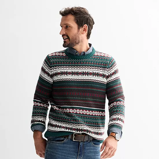 Men's Sonoma Goods For Life® Fair Isle Crewneck Sweater 11 Men's Sonoma Goods For Life® Fair Isle Crewneck Sweater - Image 9