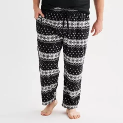 Big & Tall Sonoma Goods For Life® Microfleece Pajama Pants -Sonoma Goods For Life Shop 6889199 Sleepy Black