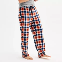 Men's Sonoma Goods For Life® Microfleece Pajama Pants -Sonoma Goods For Life Shop 6890431 Brown Blue Plaid