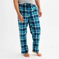 Men's Sonoma Goods For Life® Microfleece Pajama Pants -Sonoma Goods For Life Shop 6890431 Navy Aqua Pop Plaid