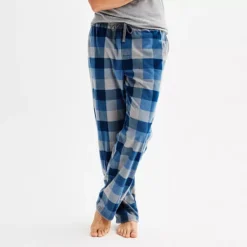 Men's Sonoma Goods For Life® Microfleece Pajama Pants -Sonoma Goods For Life Shop 6890431 Sleepy Check Blue