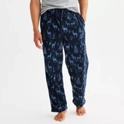 Men's Sonoma Goods For Life® Microfleece Pajama Pants -Sonoma Goods For Life Shop 6890431 Wild Deer Navy