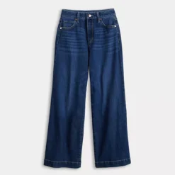 Petite Sonoma Goods For Life® Premium High Rise Wide Leg Jeans -Sonoma Goods For Life Shop 6890637 ALT4