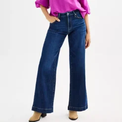 Petite Sonoma Goods For Life® Premium High Rise Wide Leg Jeans