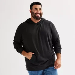Big & Tall Sonoma Goods For Life® Double-Knit Hoodie -Sonoma Goods For Life Shop 6907420 Black