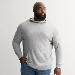 Big & Tall Sonoma Goods For Life® Double-Knit Hoodie -Sonoma Goods For Life Shop 6907420 Grey Heather