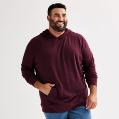 Big & Tall Sonoma Goods For Life® Double-Knit Hoodie -Sonoma Goods For Life Shop 6907420 Plum