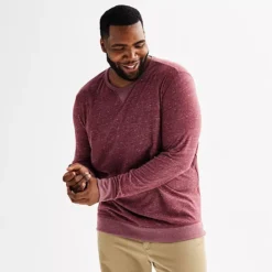 Big & Tall Sonoma Goods For Life® Double Knit Crewneck Tee 18 Big & Tall Sonoma Goods For Life® Double Knit Crewneck Tee -Sonoma Goods For Life Shop 6907529 Plum Texture