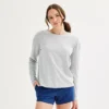 Women's Sonoma Goods For Life® Drop-Shoulder Long Sleeve Sleep Tee -Sonoma Goods For Life Shop 6914873 Medium Cumulus Heather