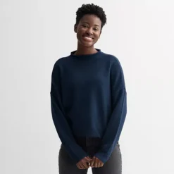 Women's Sonoma Goods For Life® Funnel Neck Sweater -Sonoma Goods For Life Shop 6915503 Seattle Navy