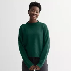 Women's Sonoma Goods For Life® Funnel Neck Sweater -Sonoma Goods For Life Shop 6915503 Woodland Green