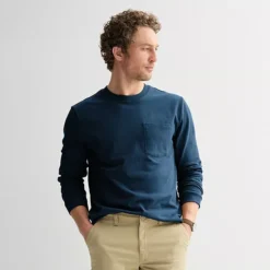 Men's Sonoma Goods For Life® Heavyweight Long Sleeve T-Shirt 25 Men's Sonoma Goods For Life® Heavyweight Long Sleeve T-Shirt -Sonoma Goods For Life Shop 6918513 Navy