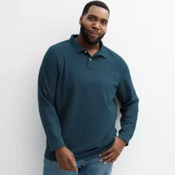 Big & Tall Sonoma Goods For Life® Long Sleeve Pique Polo 21 Big & Tall Sonoma Goods For Life® Long Sleeve Pique Polo -Sonoma Goods For Life Shop 6918975 Navy