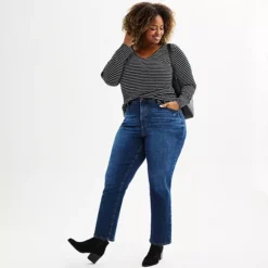 Plus Size Sonoma Goods For Life® Everyday Long Sleeve V-Neck Tee -Sonoma Goods For Life Shop 6919071 ALT3