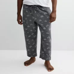 Big & Tall Sonoma Goods For Life® Flannel Drawstring Pajama Pants -Sonoma Goods For Life Shop 6942612 Dk Gray Forest