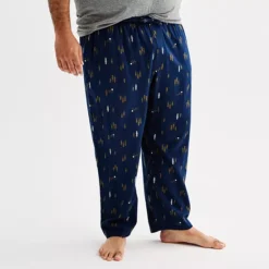 Big & Tall Sonoma Goods For Life® Flannel Drawstring Pajama Pants -Sonoma Goods For Life Shop 6942612 Scenic Navy