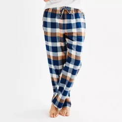 Men's Sonoma Goods For Life® Flannel Drawstring Pajama Pants -Sonoma Goods For Life Shop 6942836 Blue Rust Plaid