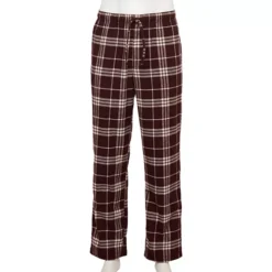 Men's Sonoma Goods For Life® Flannel Drawstring Pajama Pants -Sonoma Goods For Life Shop 6942836 Burgundy Window Pane