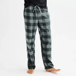 Men's Sonoma Goods For Life® Flannel Drawstring Pajama Pants -Sonoma Goods For Life Shop 6942836 Grey Buffalo Check