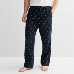 Men's Sonoma Goods For Life® Flannel Drawstring Pajama Pants -Sonoma Goods For Life Shop 6942836 Navy Candy Cane