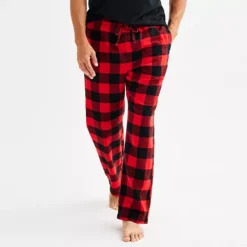 Men's Sonoma Goods For Life® Flannel Drawstring Pajama Pants -Sonoma Goods For Life Shop 6942836 Red Buffalo Check 1