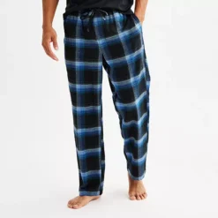 Men's Sonoma Goods For Life® Flannel Drawstring Pajama Pants -Sonoma Goods For Life Shop 6942836 True Blue Plaid