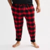 Big & Tall Sonoma Goods For Life® Flannel Banded Bottom Pajama Pants -Sonoma Goods For Life Shop 6942863 Red Black Ombre
