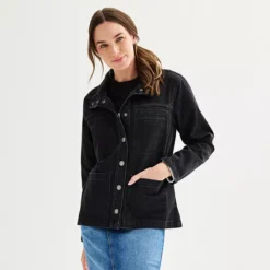 Women's Sonoma Goods For Life® Denim Barn Jacket -Sonoma Goods For Life Shop 6945042 Washed Black