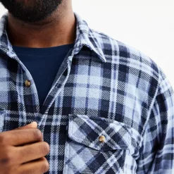 Big & Tall Sonoma Goods For Life® Long Sleeve Knit Button Down Shirt -Sonoma Goods For Life Shop 6945680 ALT2