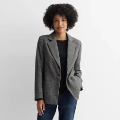 Women's Sonoma Goods For Life® Polished Heritage Blazer -Sonoma Goods For Life Shop 6951786 Charcoal Twill