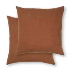 Sonoma Goods For Life® 2-pc. 18" X 18" Textured Slub Solid Pillow Set -Sonoma Goods For Life Shop 6953861 Rust