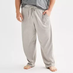 Big & Tall Sonoma Goods For Life® Essential Knit Pajama Pants -Sonoma Goods For Life Shop 6955150 Light Grey Herringbone 1