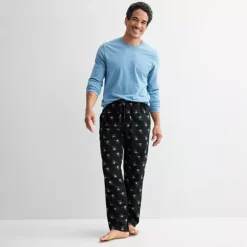 Men's Sonoma Goods For Life® 2-pc. Long Sleeve Pajama Shirt & Flannel Pajama Pants Set -Sonoma Goods For Life Shop 6961535 Cabin Print