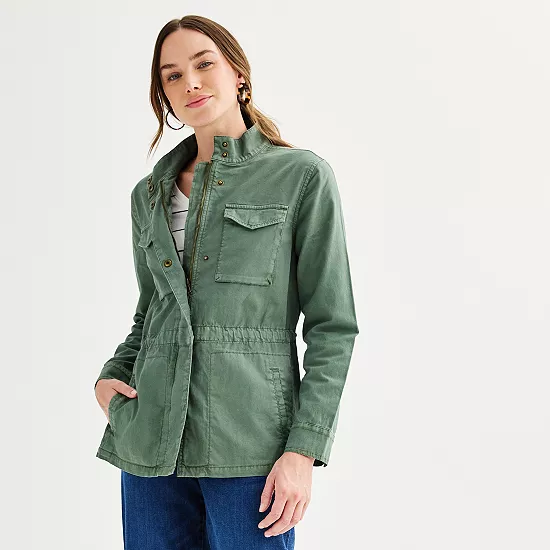 Petite Sonoma Goods For Life® Patch Pocket Utility Jacket 9 Petite Sonoma Goods For Life® Patch Pocket Utility Jacket - Image 7