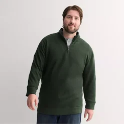 Big & Tall Sonoma Goods For Life® Sweater Fleece Quarter Zip Pullover -Sonoma Goods For Life Shop 6963028 Pine