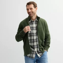 Men's Sonoma Goods For Life® Sweater Fleece Full-Zip -Sonoma Goods For Life Shop 6967521 Pine