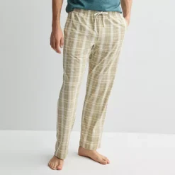 Men's Sonoma Goods For Life® Essential Knit Pajama Pants -Sonoma Goods For Life Shop 6972879 Plaid Khaki