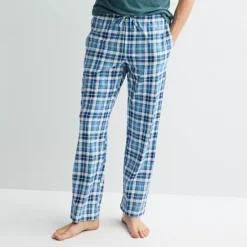 Men's Sonoma Goods For Life® Essential Knit Pajama Pants -Sonoma Goods For Life Shop 6972879 White Plaid Blues