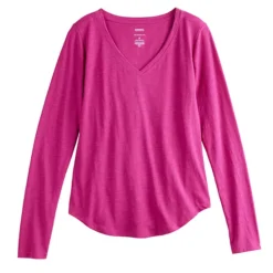 Women's Sonoma Goods For Life® Adaptive Everyday Long Sleeve V-Neck T-Shirt -Sonoma Goods For Life Shop 6976359 ALT2