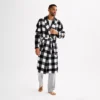 Men's Sonoma Goods For Life® Plush Robe -Sonoma Goods For Life Shop 6978134 White Buffalo Check