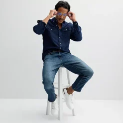 Men's Sonoma Goods For Life® Utility Denim Shirt -Sonoma Goods For Life Shop 6980861 ALT3