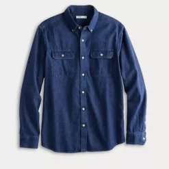 Men's Sonoma Goods For Life® Utility Denim Shirt -Sonoma Goods For Life Shop 6980861 ALT4